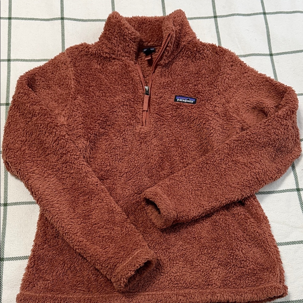 Patagonia Rust Fleece Turtleneck Sweater